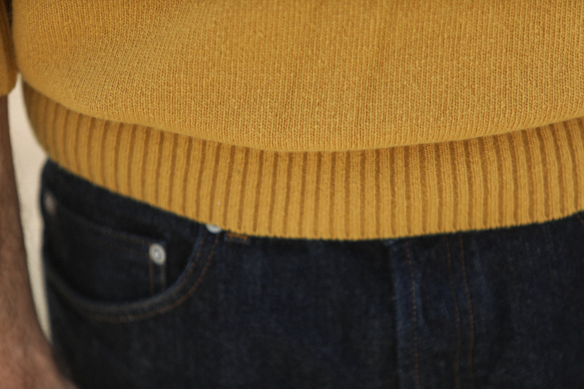 Pull Col Rond Lambswool Yellow