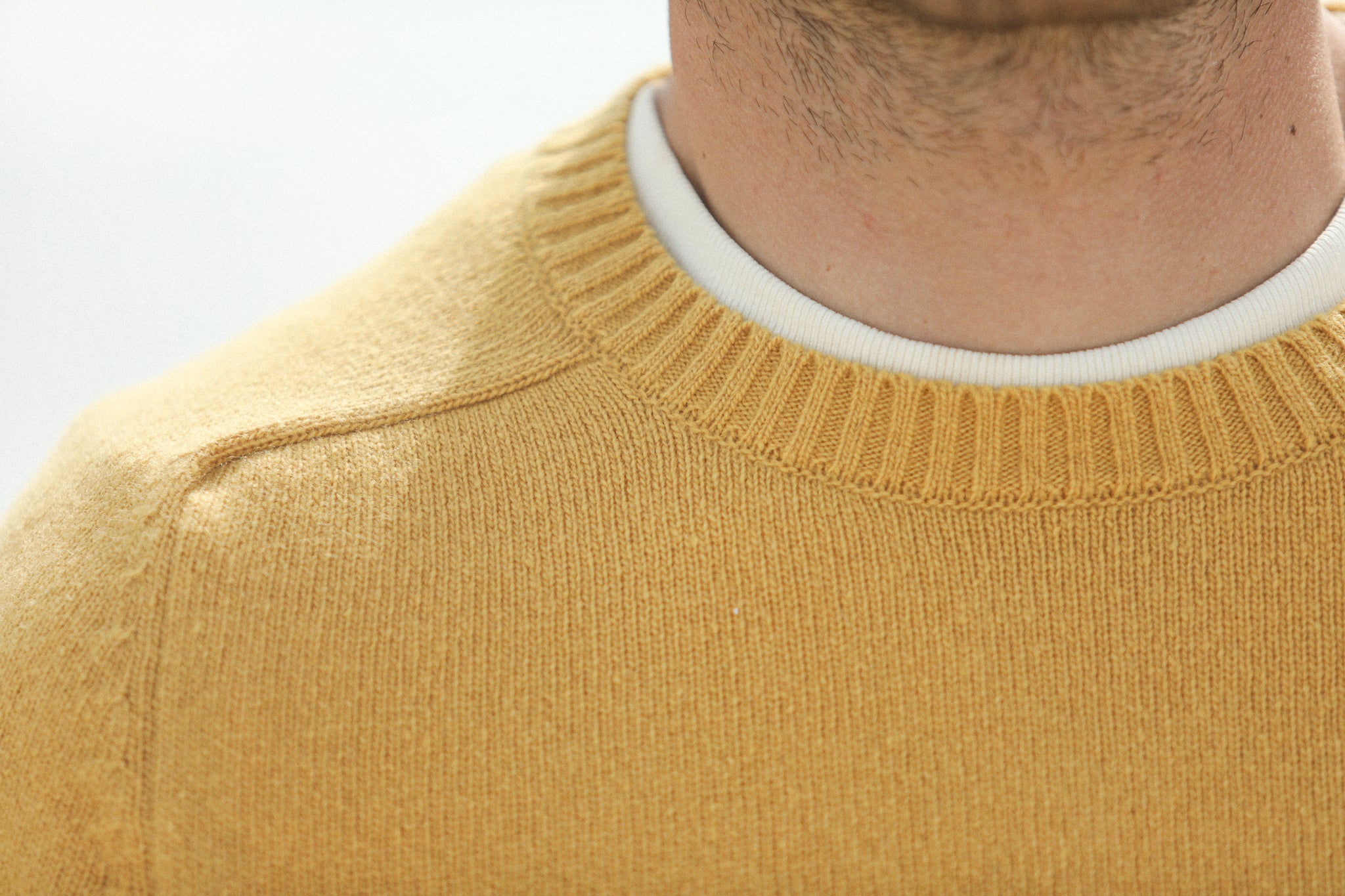 Pull Col Rond Lambswool Yellow