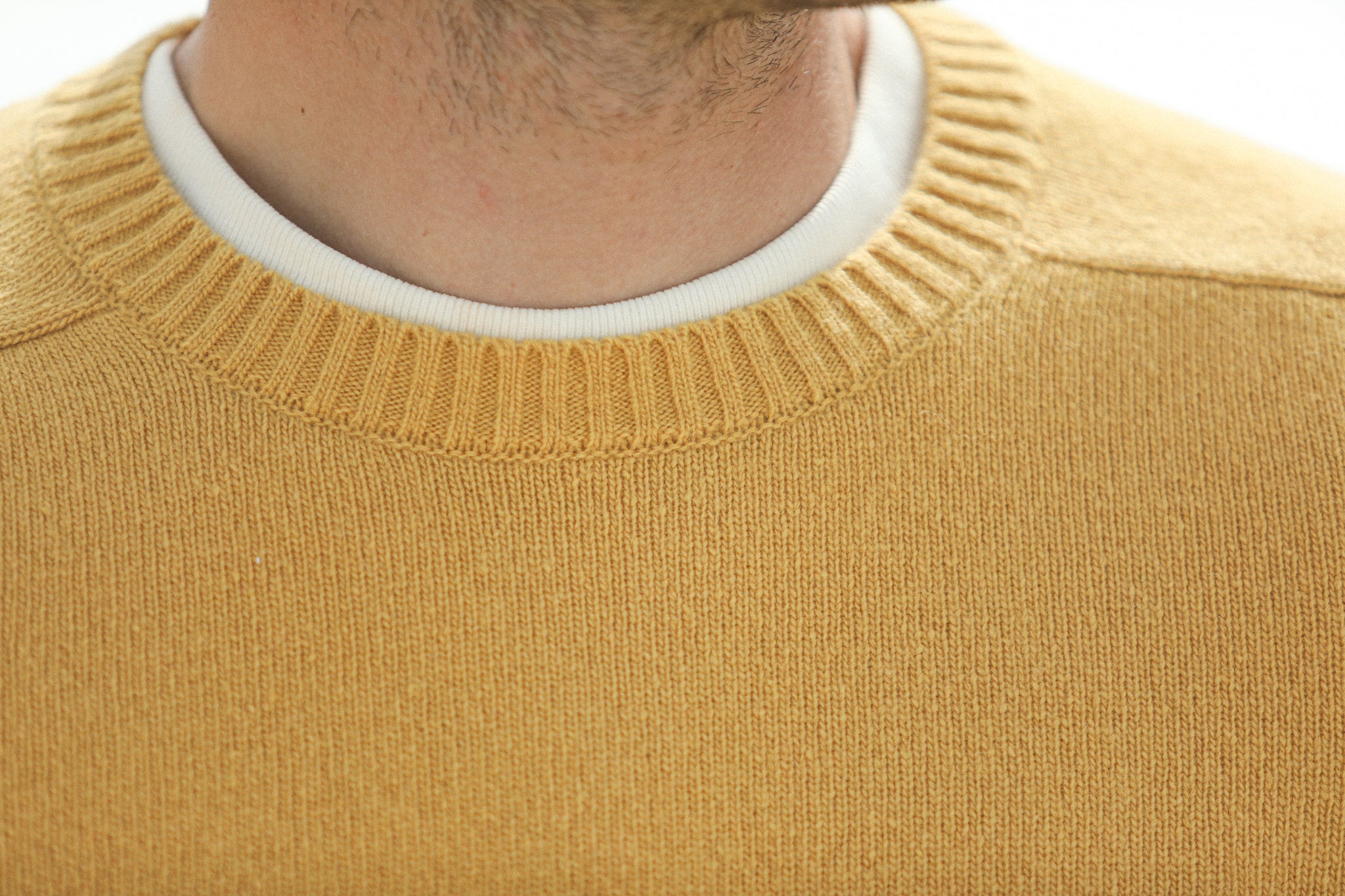 Pull Col Rond Lambswool Yellow