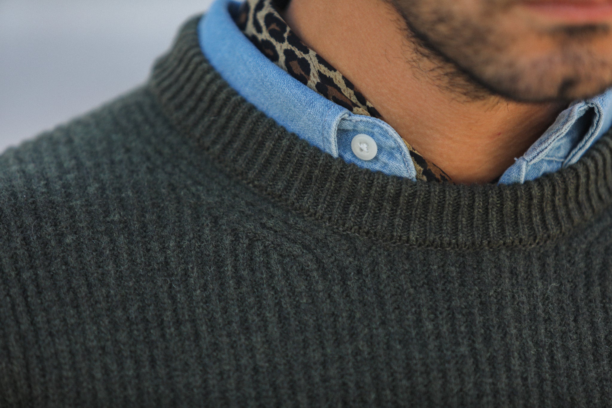 Pull Militaire Lambswool Khaki