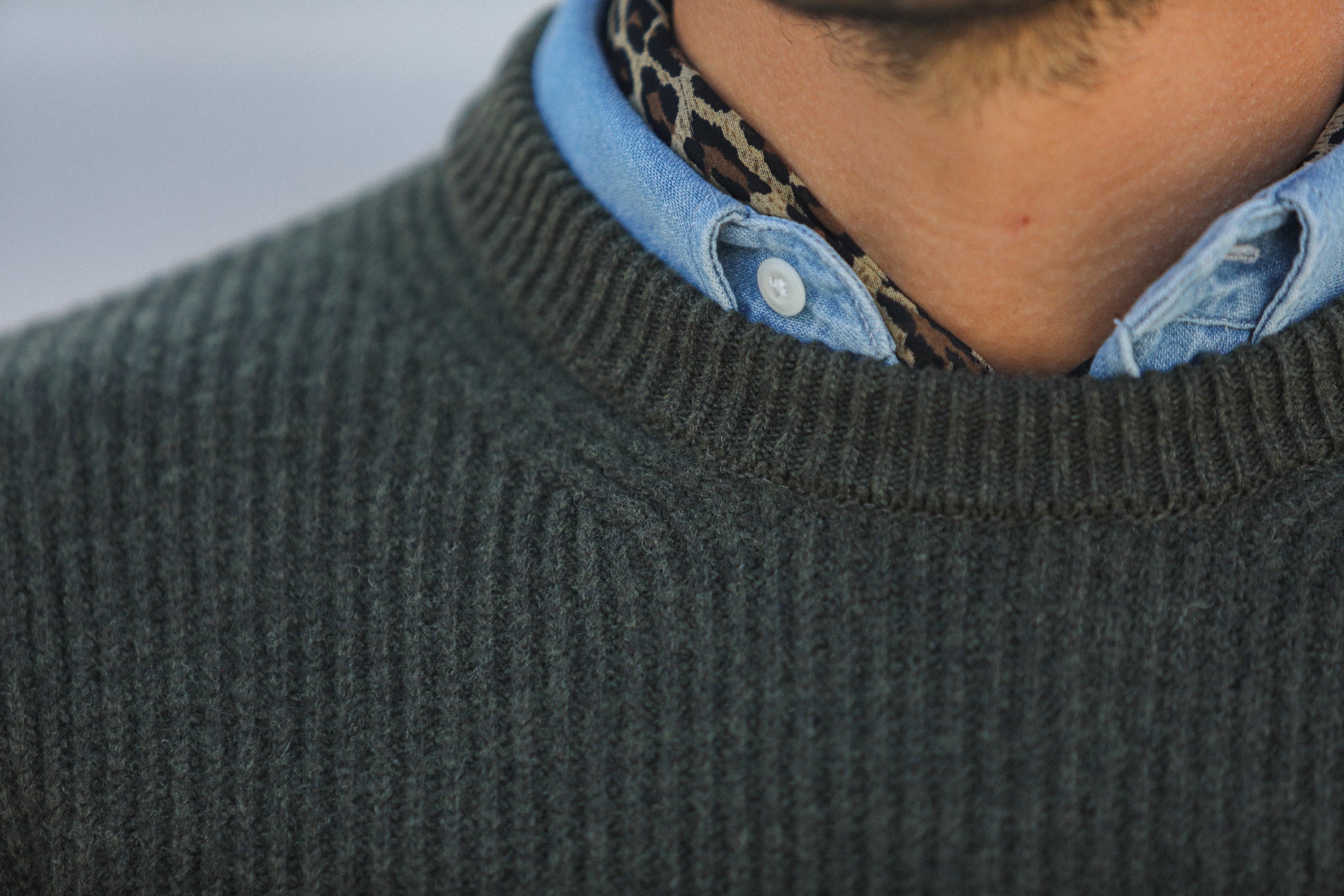 Pull Militaire Lambswool Khaki