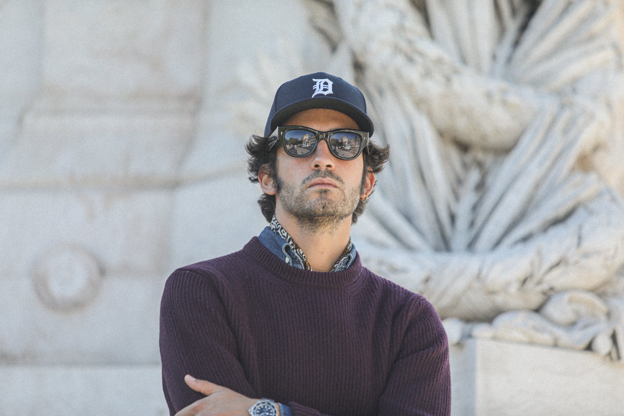 Pull Militaire Lambswool - Purple