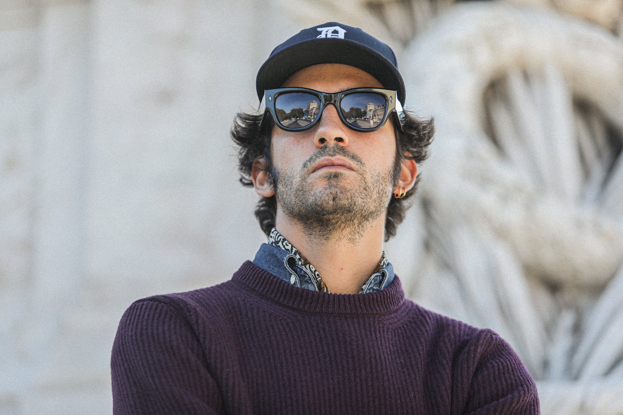 Pull Militaire Lambswool - Purple