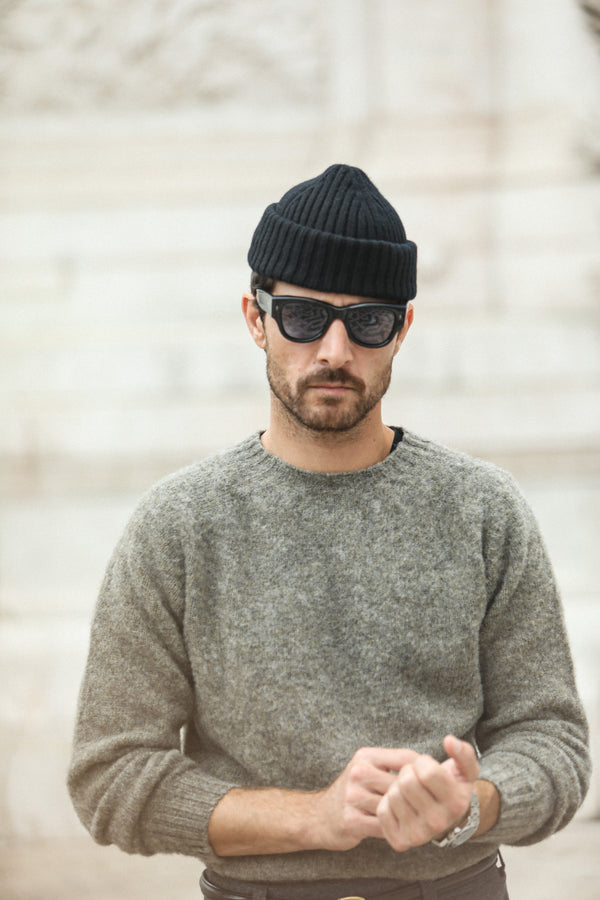 Pull Shetland "Shaggy" - Gris