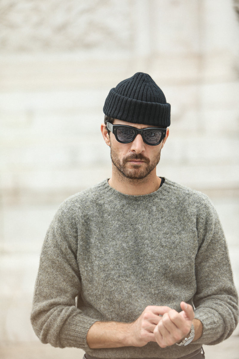 Pull Shetland "Shaggy" - Gris