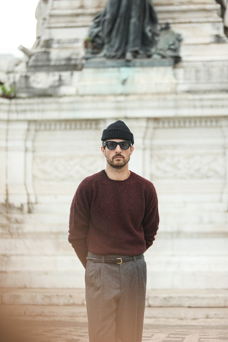 Pull Shetland "Shaggy" Purple