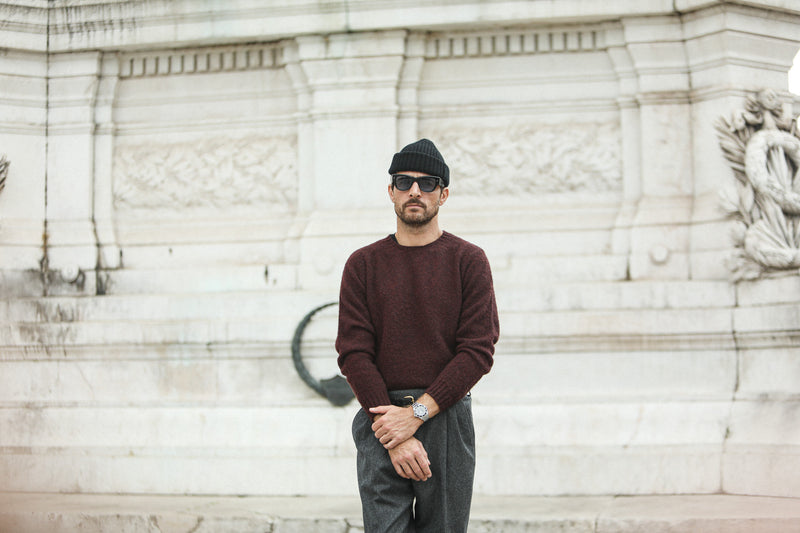 Pull Shetland "Shaggy" Purple