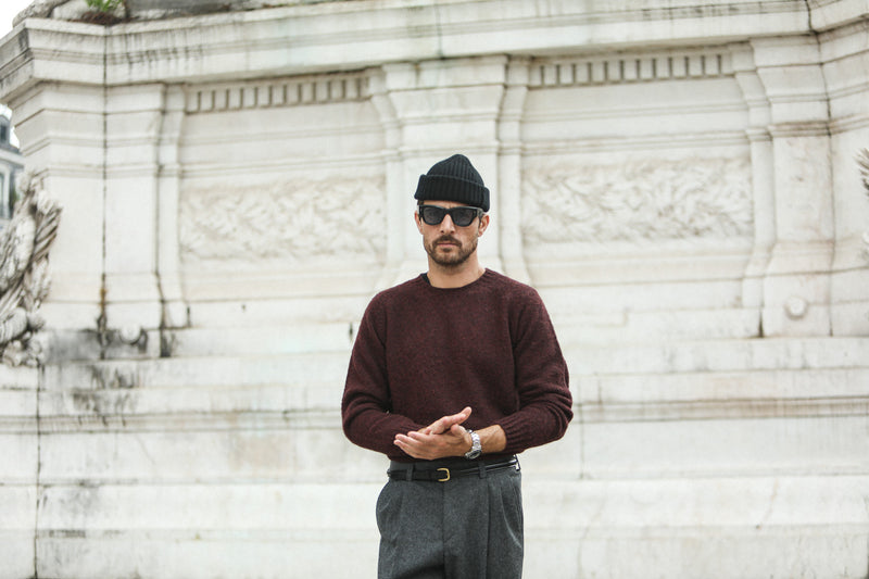 Pull Shetland "Shaggy" Purple