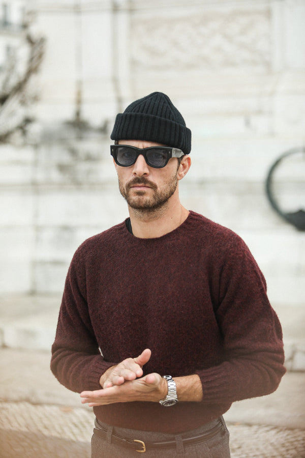 Pull Shetland "Shaggy" Purple