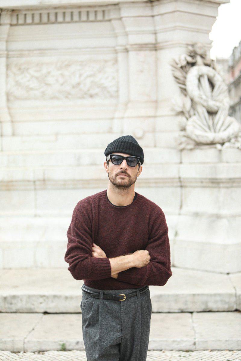 Pull Shetland "Shaggy" Purple