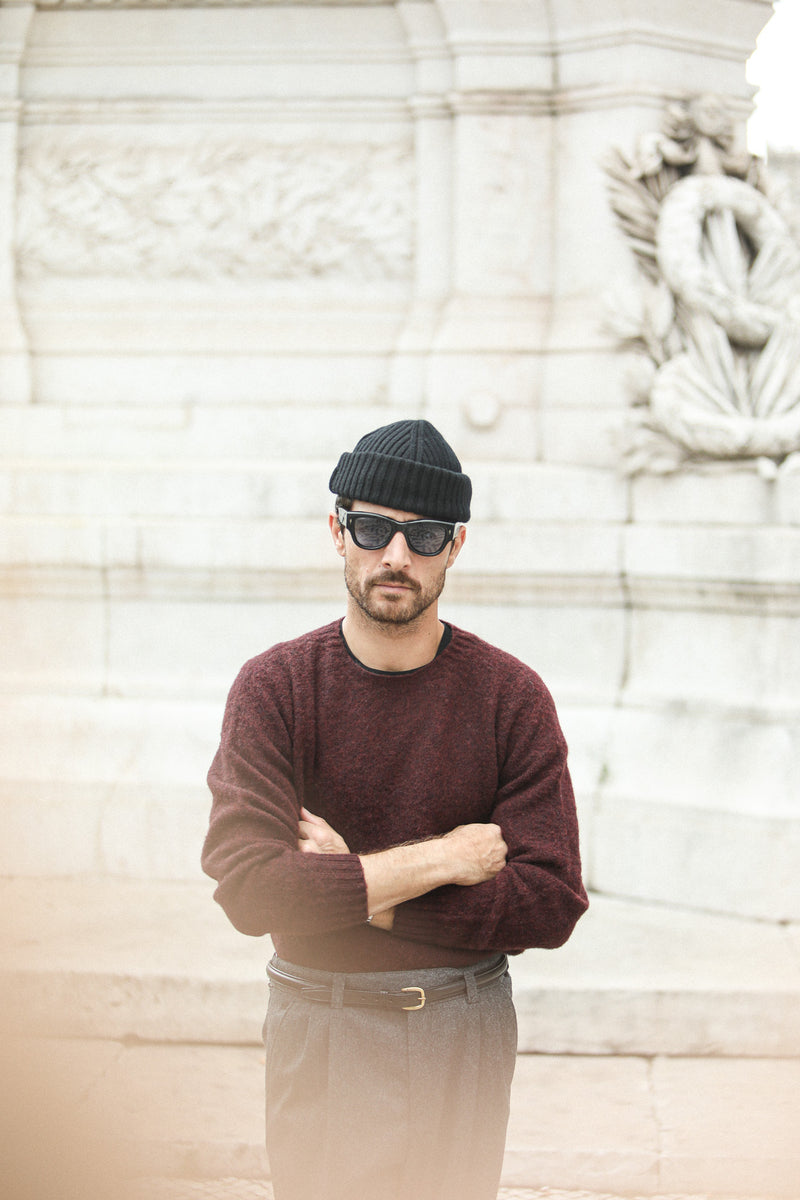 Pull Shetland "Shaggy" Purple