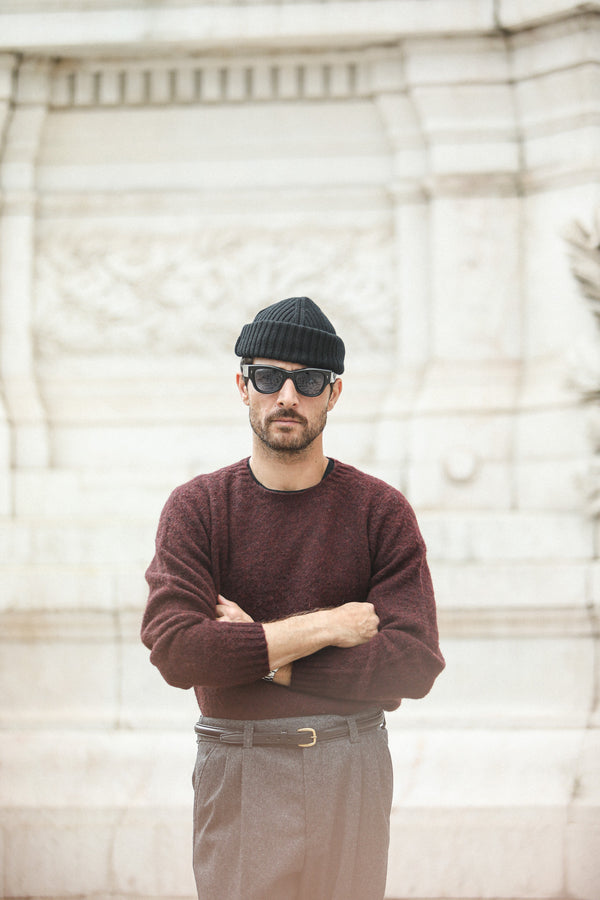 Pull Shetland "Shaggy" Purple