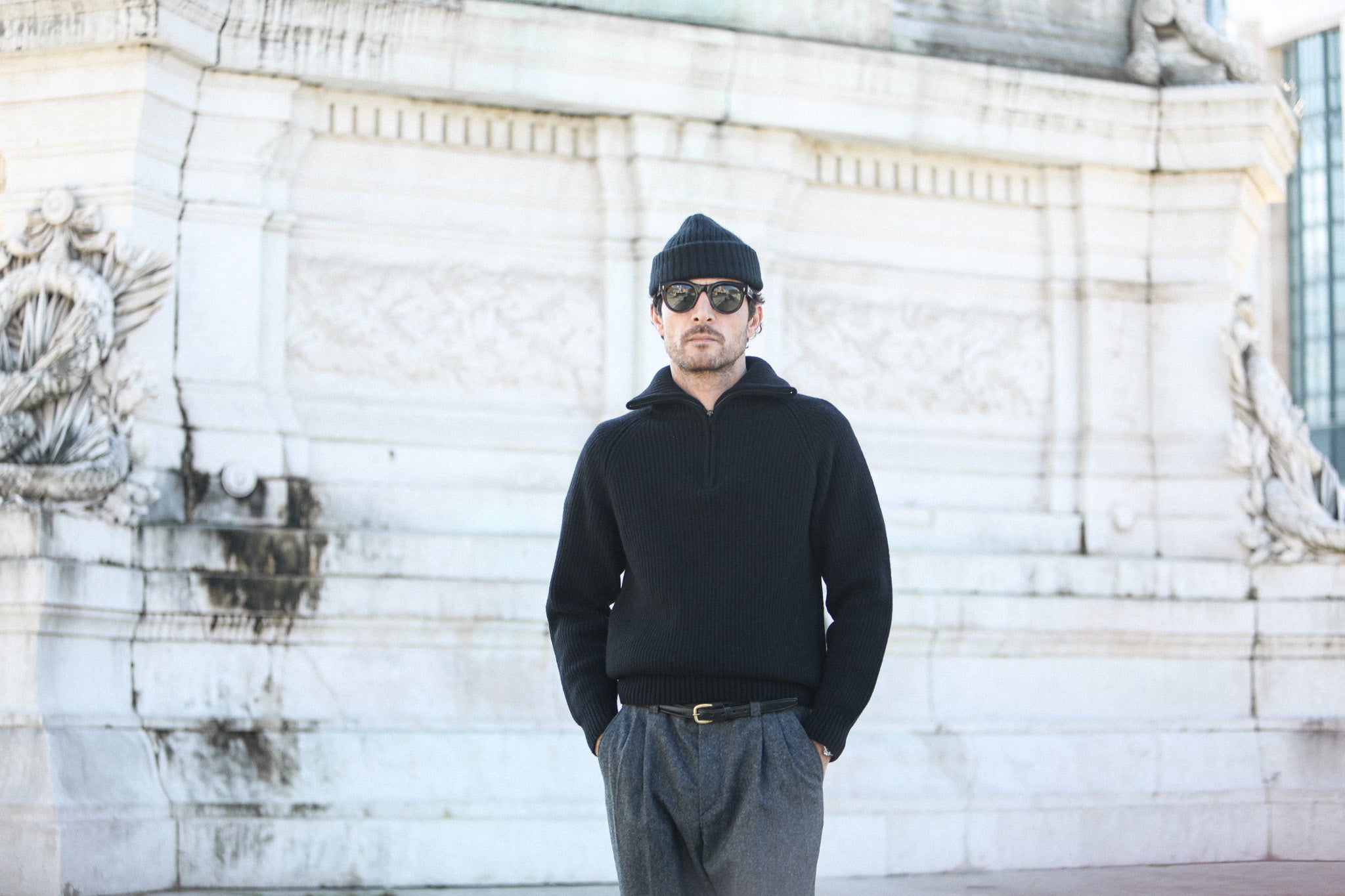 Pull Trucker Lambswool Noir