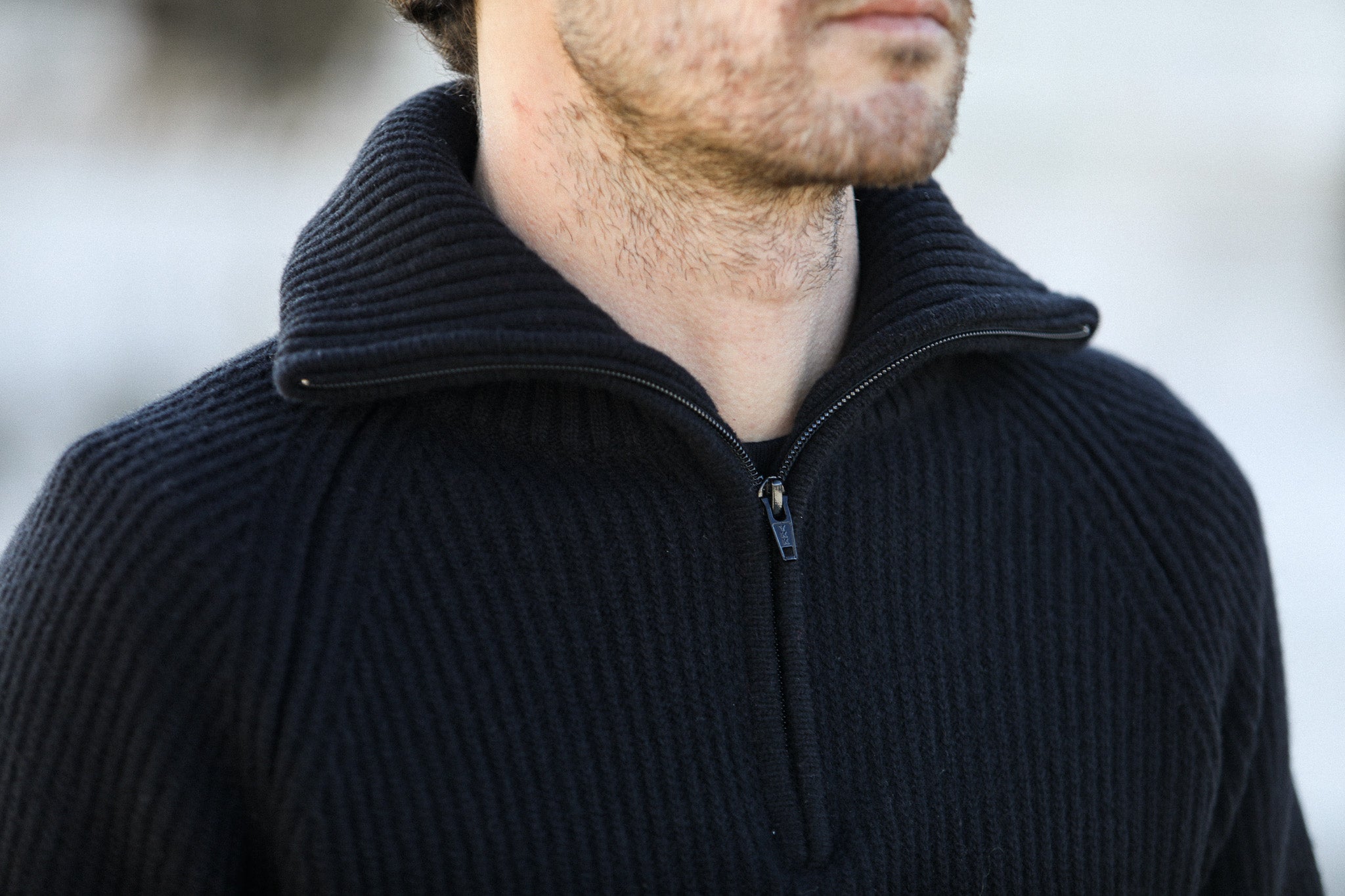 Pull Trucker Lambswool Noir