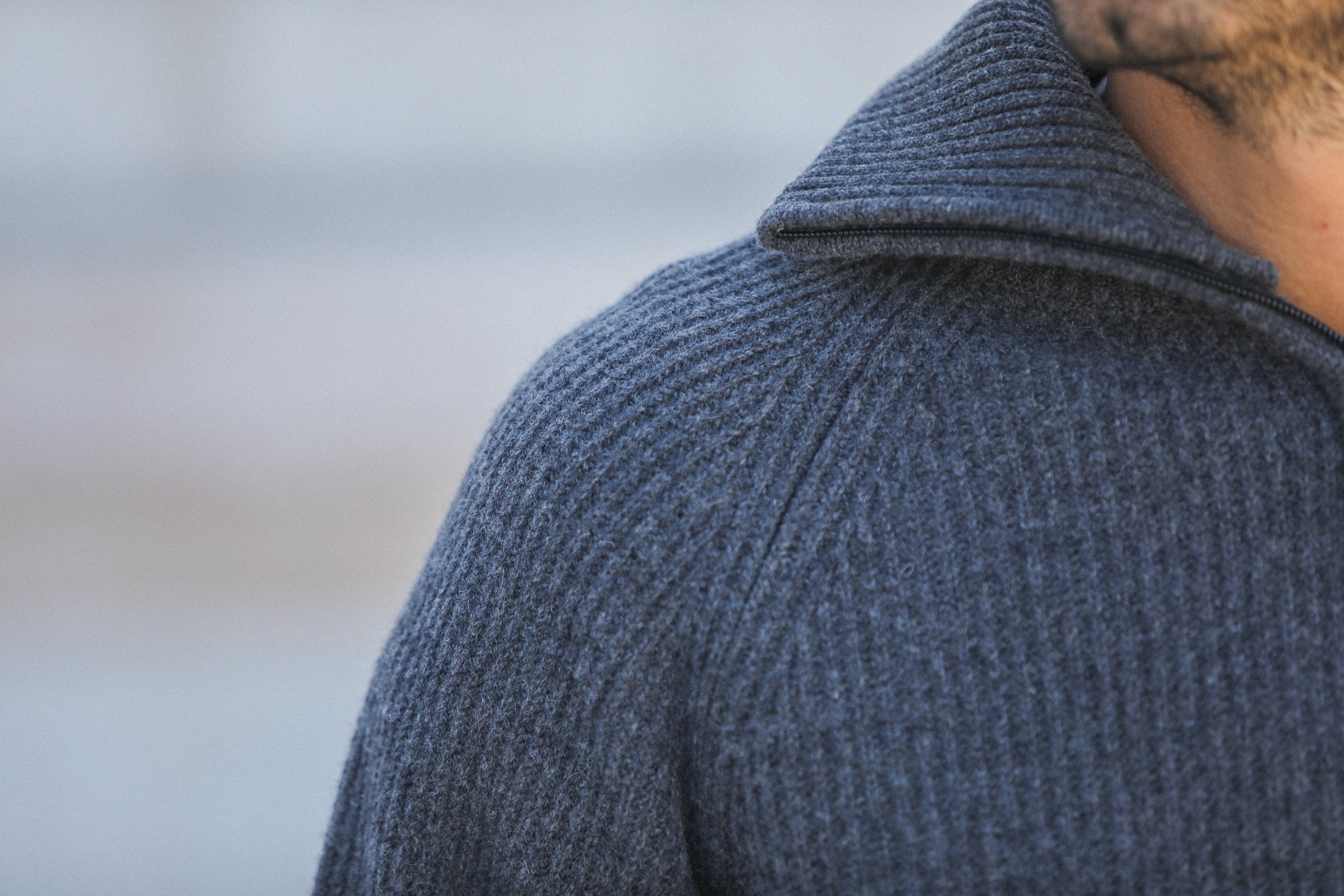 Pull Trucker lambswool - Dark Grey