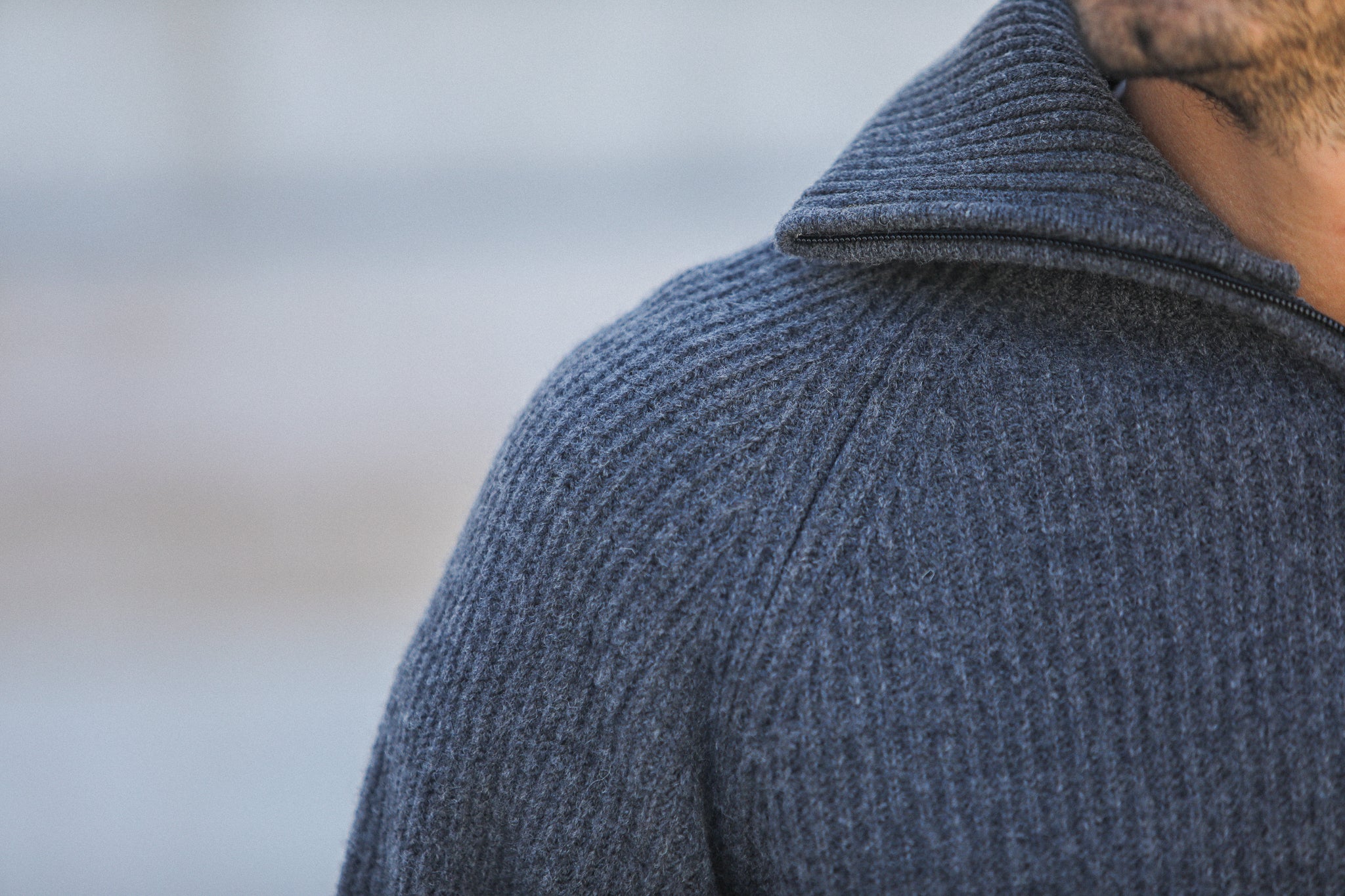 Pull Trucker lambswool - Dark Grey