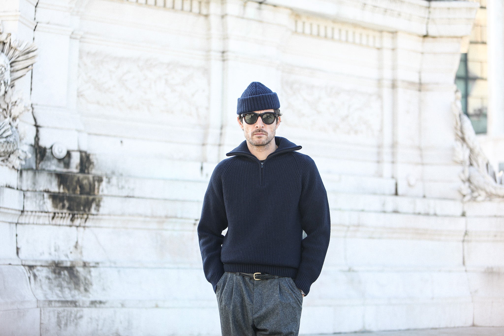 Pull Trucker lambswool Navy