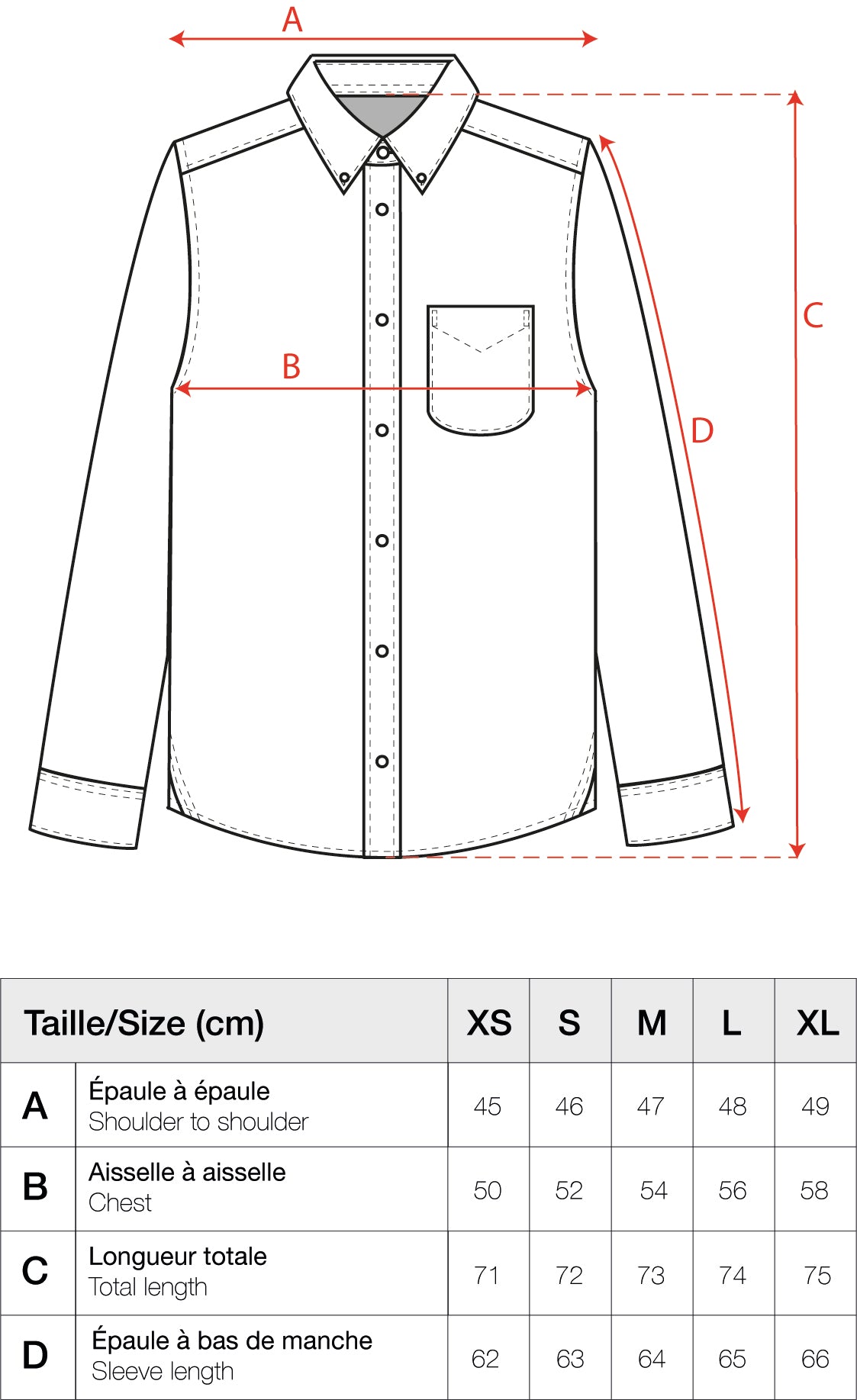 Correspondance Taille Chemise 46 Chemise Manches Chemise Homme