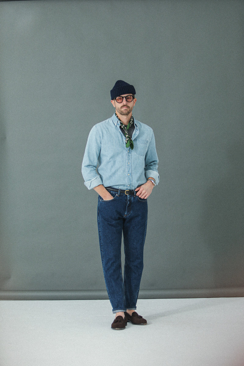 Jean Selvedge Blue Stonewash - Tapered Fit