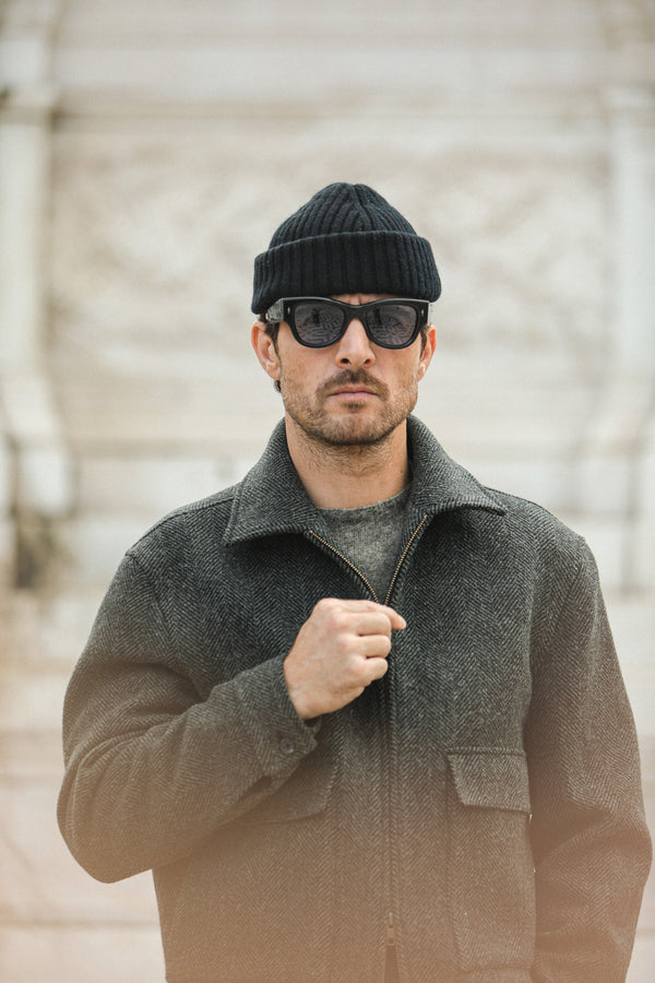 Veste Aviator Laine Chevrons - Khaki