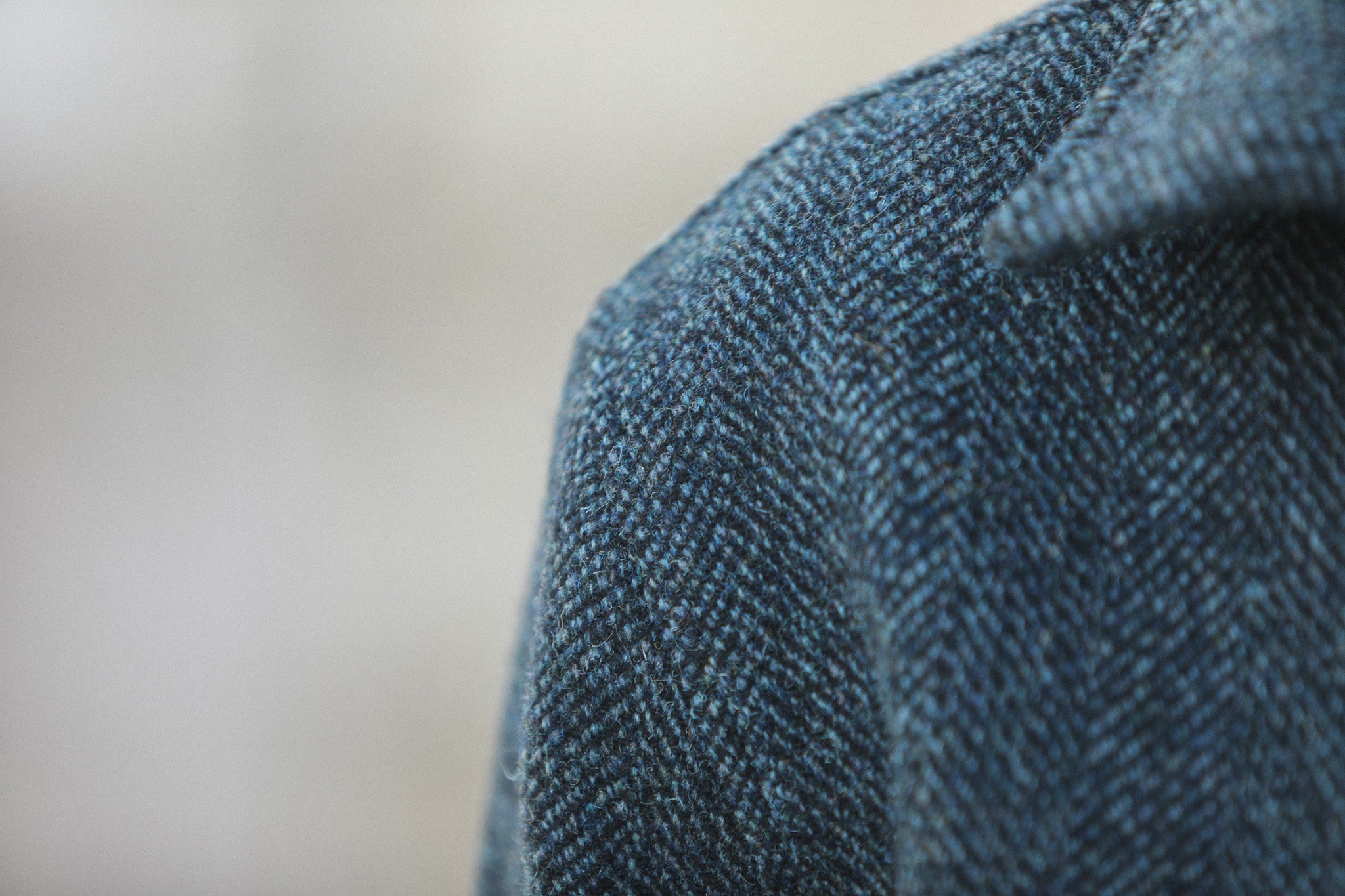 Veste Aviator Laine Chevrons - Blue