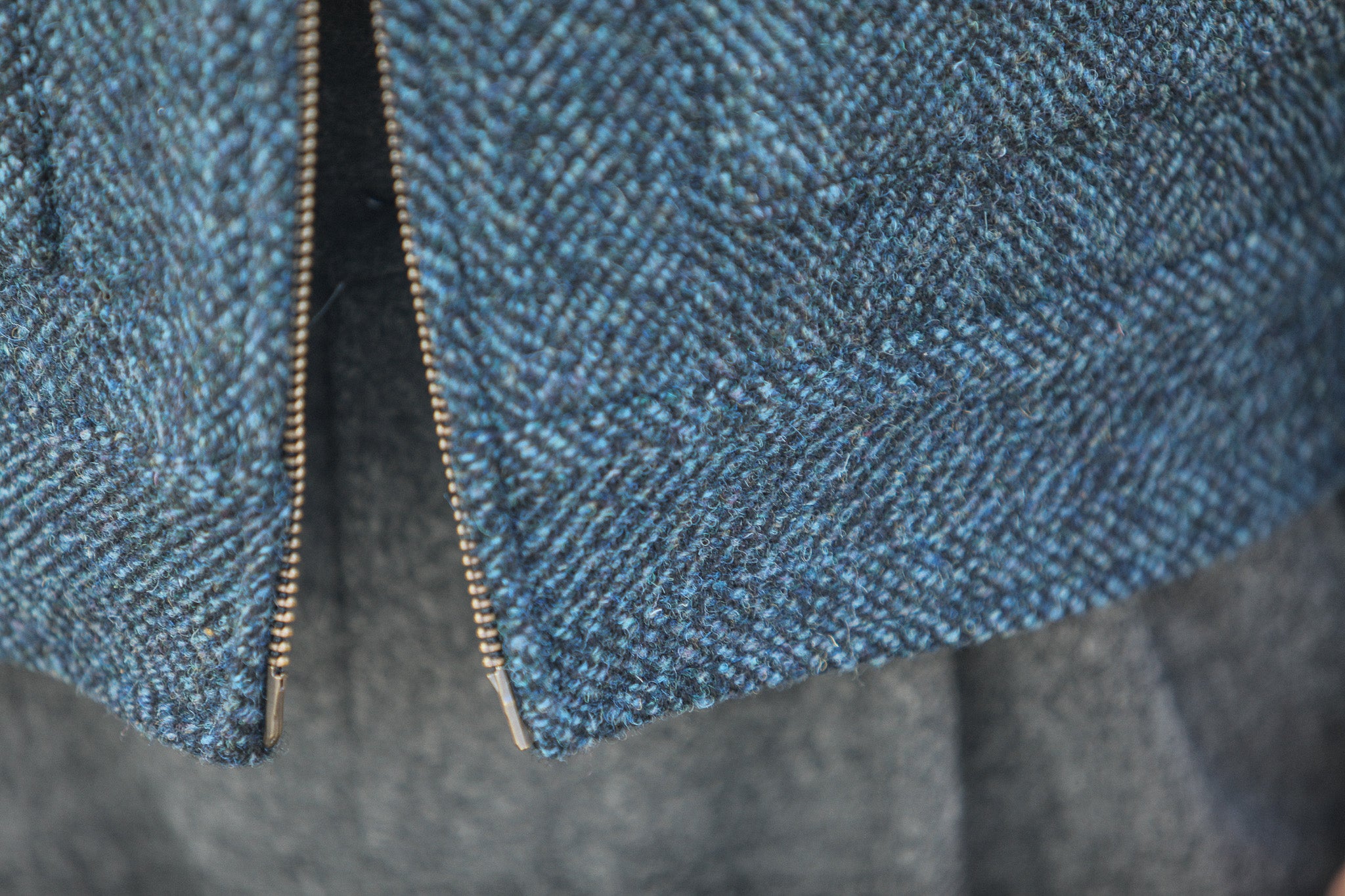 Veste Aviator Laine Chevrons - Blue