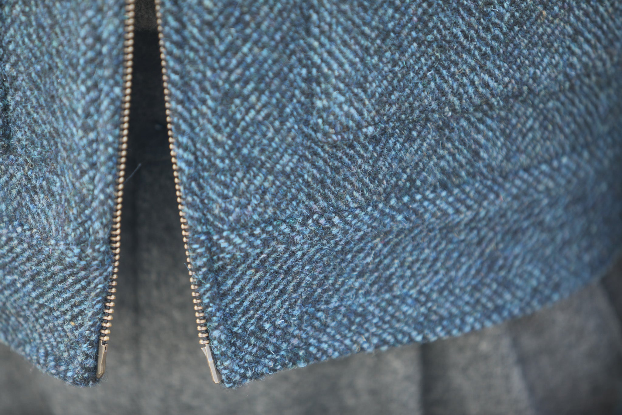 Veste Aviator Laine Chevrons - Blue