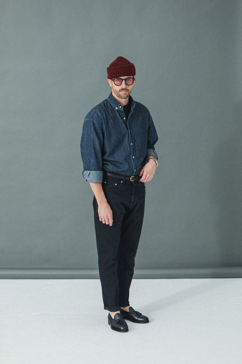 Jean Selvedge Noir - Athletic Fit