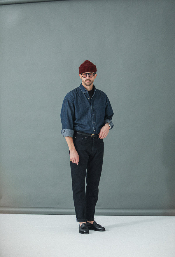 Jean Selvedge Noir - Tapered Fit