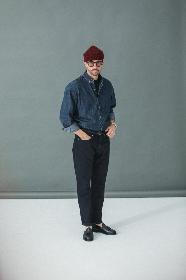 Jean Selvedge Noir - Athletic Fit