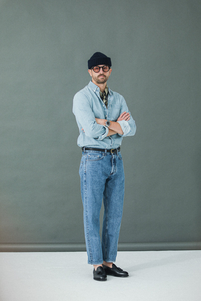 Jean Selvedge Blue Bleach - Athletic Fit