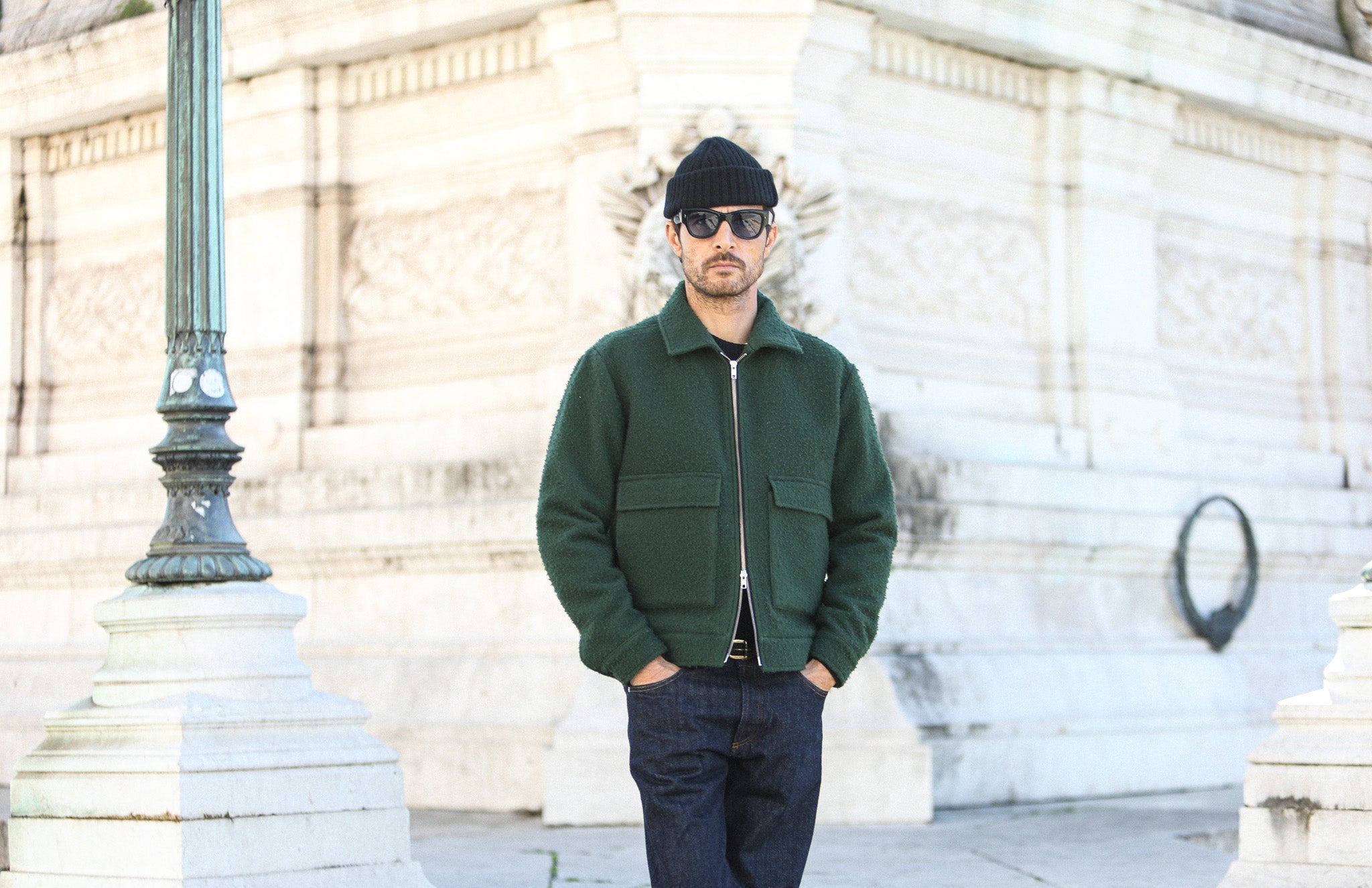 Veste Aviator Laine Casentino Green
