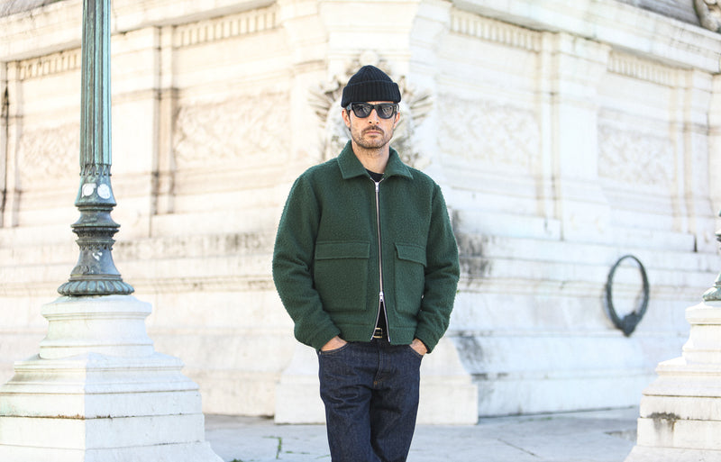 Veste Aviator Laine Casentino Green
