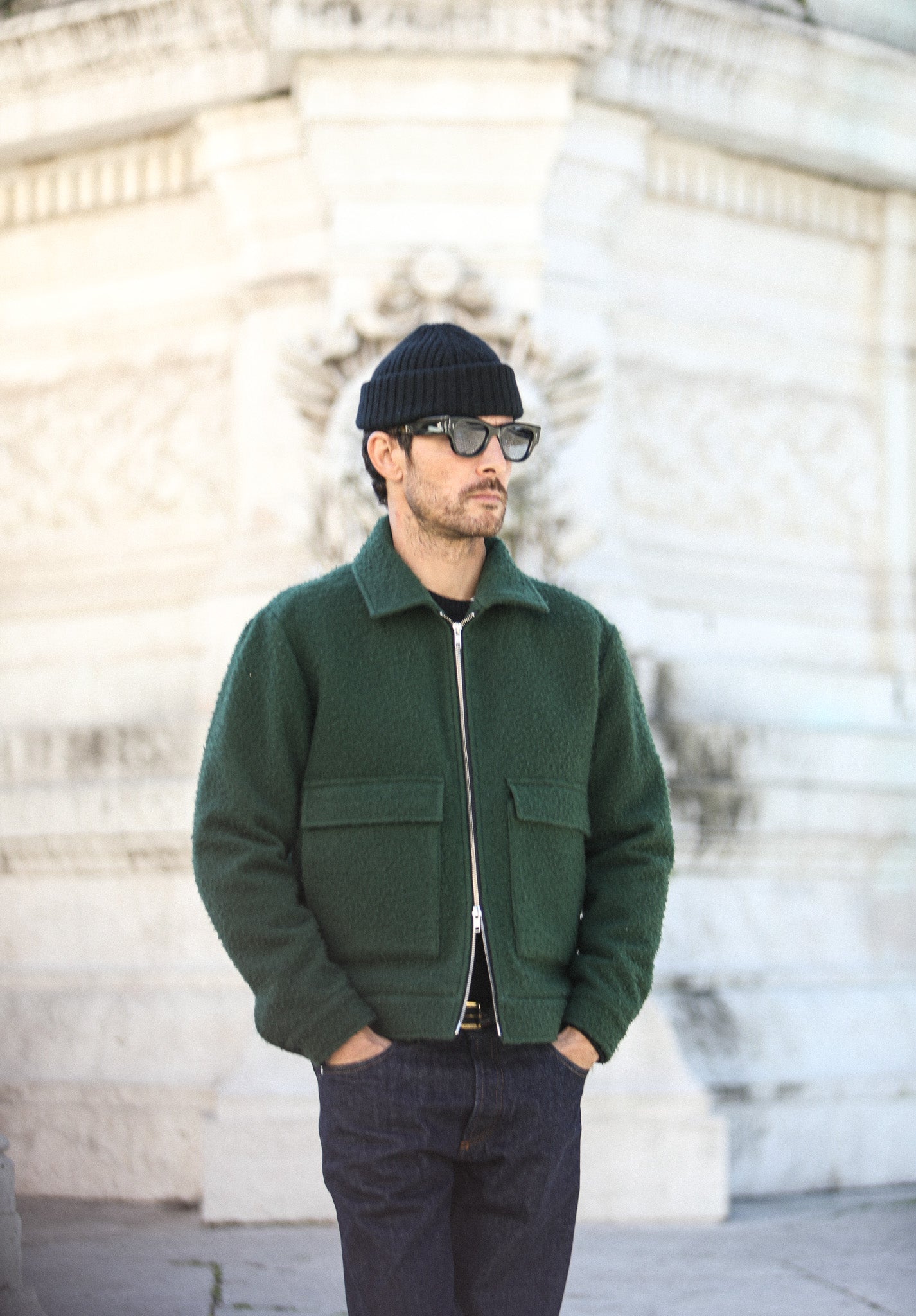Veste Aviator Laine Casentino Green