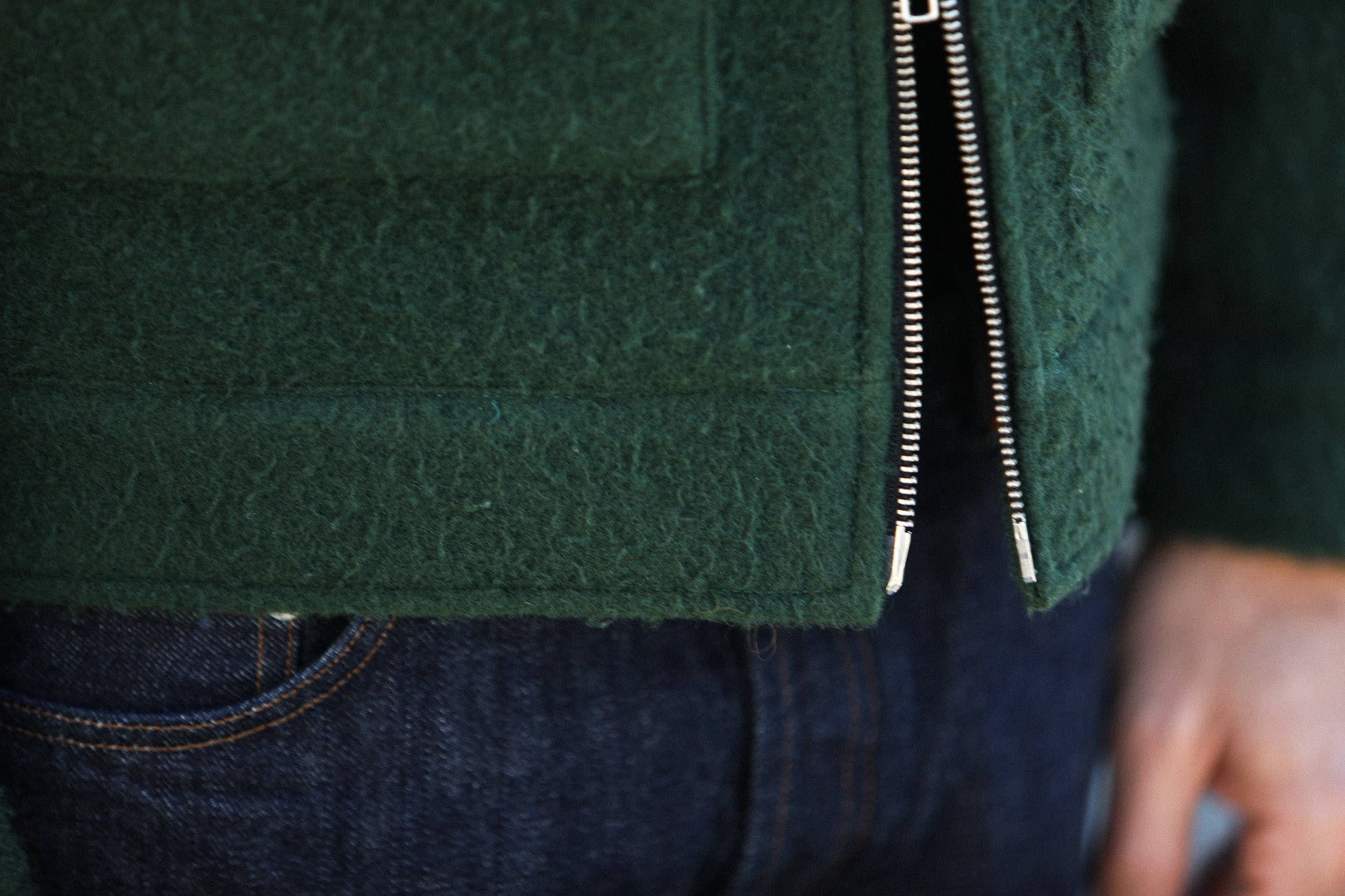 Veste Aviator Laine Casentino Green