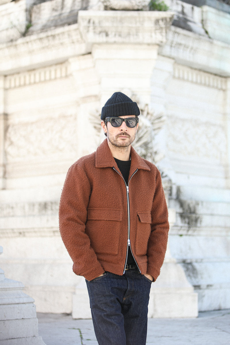 Veste Aviator Laine Casentino Rouille