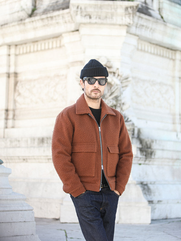 Veste Aviator Laine Casentino Rouille