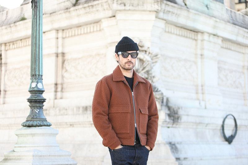 Veste Aviator Laine Casentino Rouille