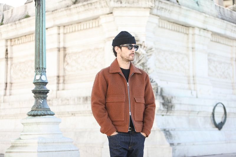 Veste Aviator Laine Casentino Rouille