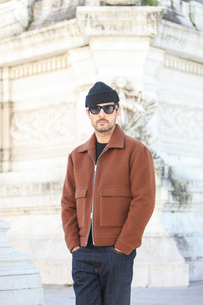 Veste Aviator Laine Casentino Rouille