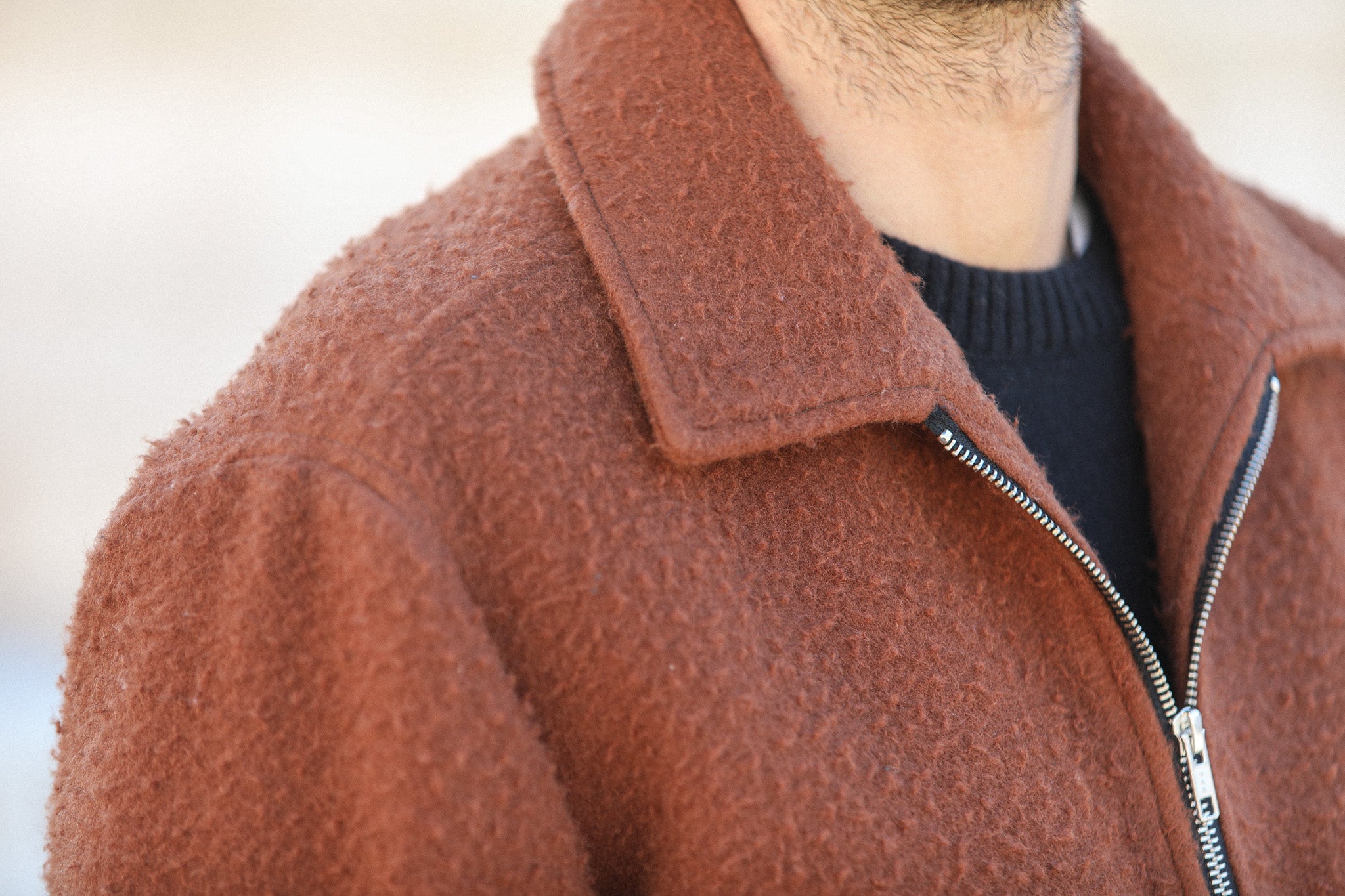 Veste Aviator Laine Casentino Rouille