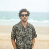 Modern Camp Collar Japanese Tropical Black