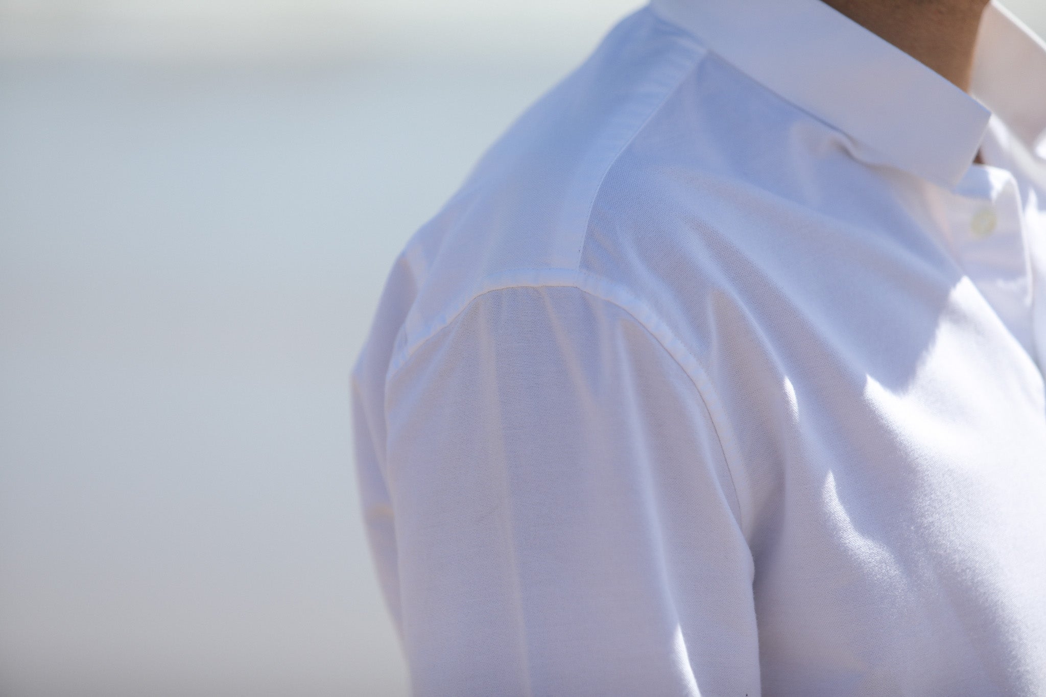 Chemise Oxford Blanc - Col Tailleur