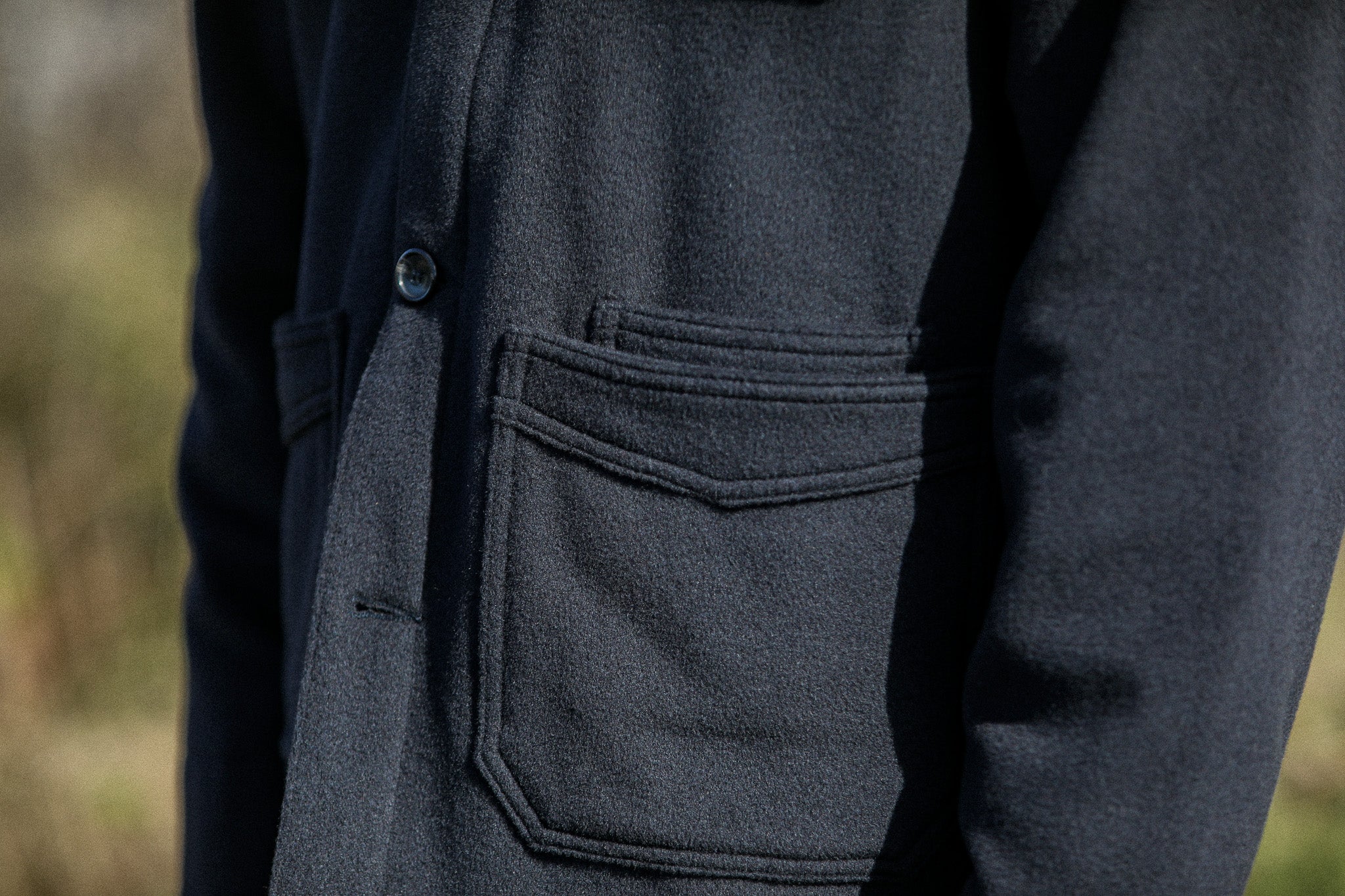 Veste Worker Laine & Cachemire Navy