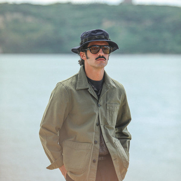 Veste Worker Canvas Japonais Khaki New Fit – Drapeau Noir