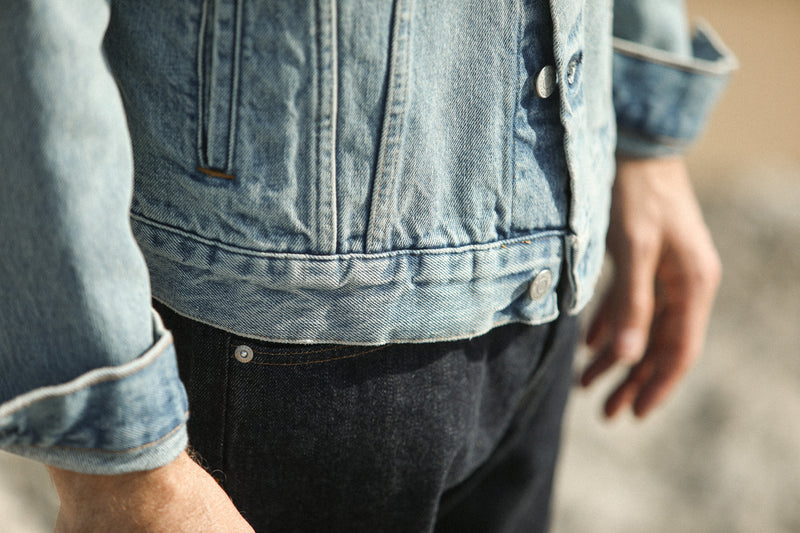 Trucker Jacket Denim Japonais Bleached