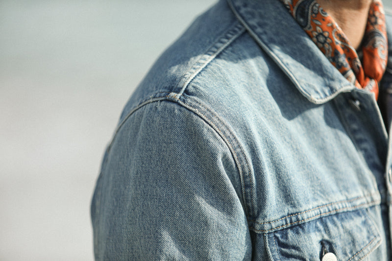 Trucker Jacket Denim Japonais Bleached