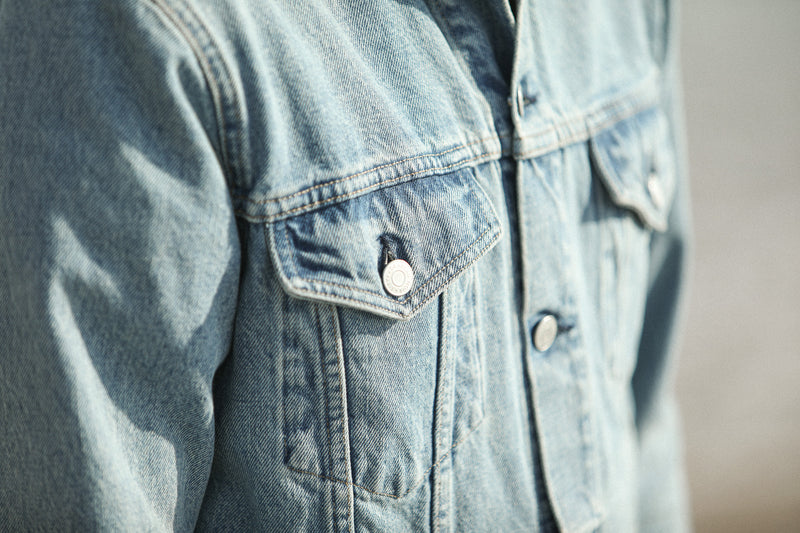 Trucker Jacket Denim Japonais Bleached