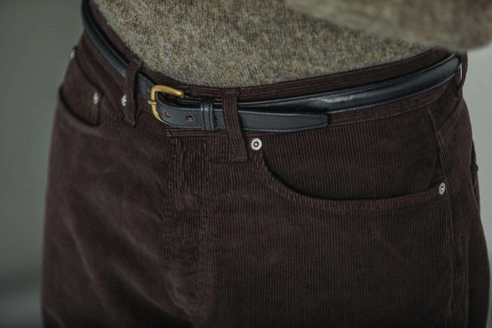 Jean Velours Olive-Brown -  Comfort Fit