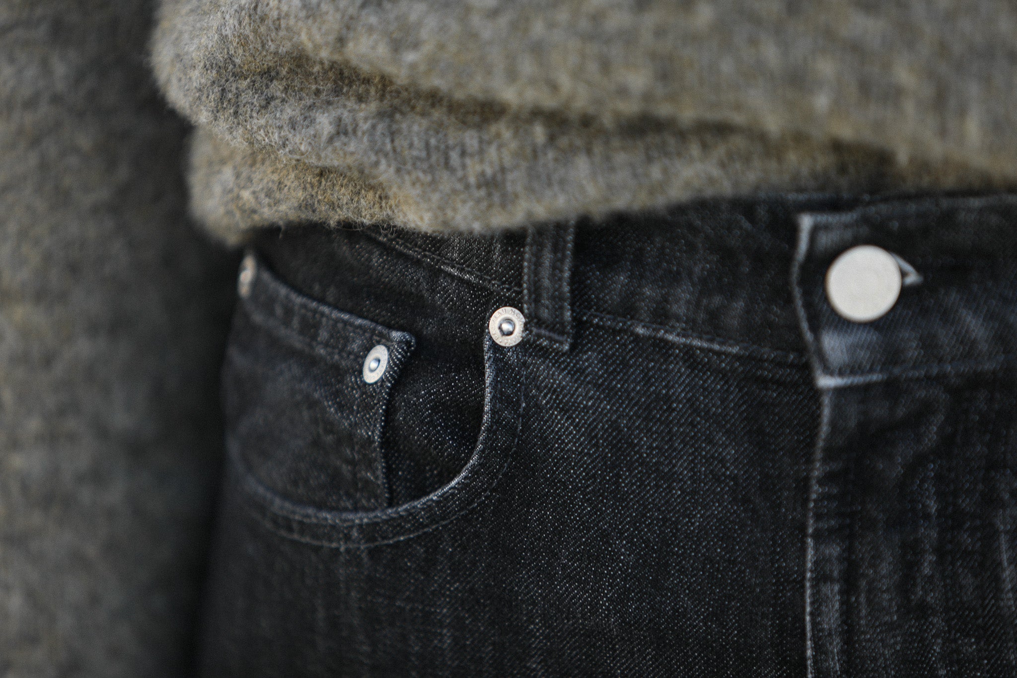 Jean Japanese Black Stonewash - Wide Leg Fit